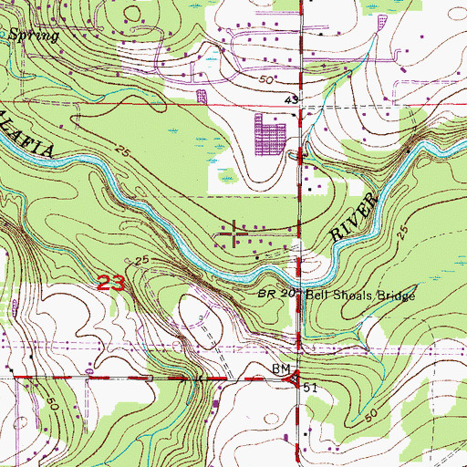 Topographic Map of River Rapids, FL