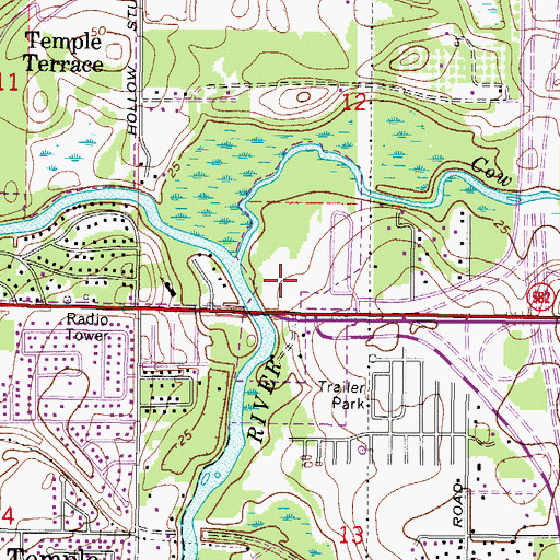 Topographic Map of Riveredge, FL