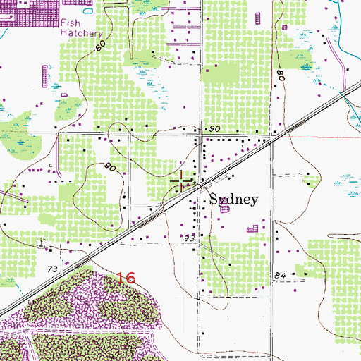 Topographic Map of Salem Church Estates, FL