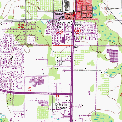 Topographic Map of McDonald Terrace, FL