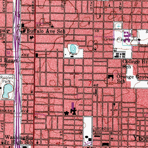 Topographic Map of Nebraska Heights East, FL