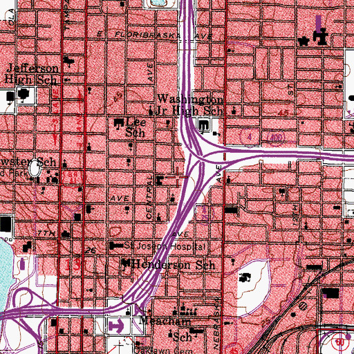 Topographic Map of Oakdale, FL