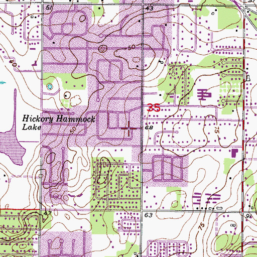 Topographic Map of Oakmont Manor, FL