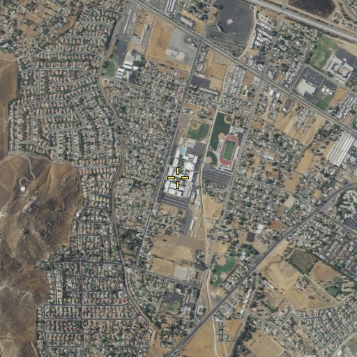 Aerial/Satellite Image of Rubidoux High School, CA