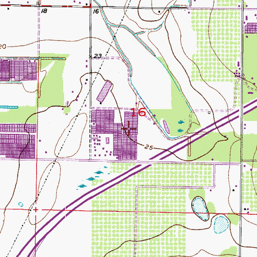 Topographic Map of Park Village, FL