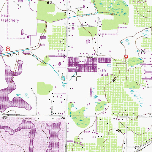 Topographic Map of Wetherington Oaks, FL