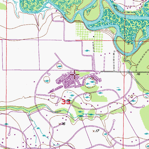 Topographic Map of Sanctuary Estates, FL