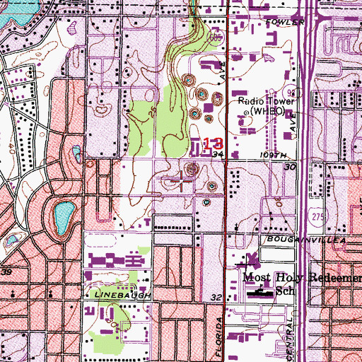 Topographic Map of Seneca, FL