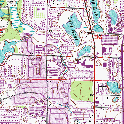 Topographic Map of Settlers Pointe, FL
