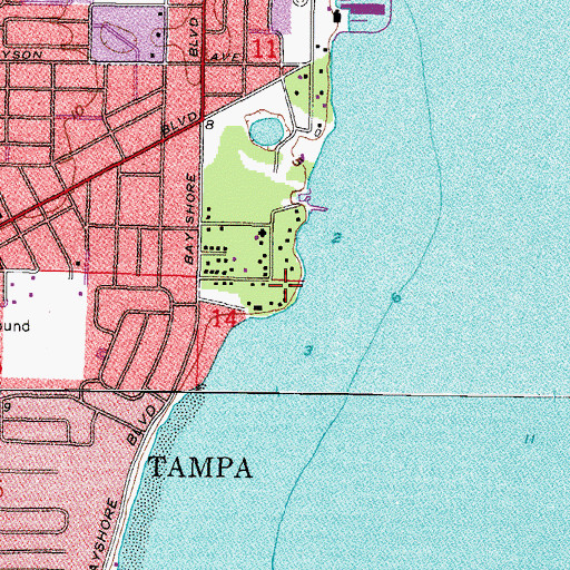 Topographic Map of Shell Point Estates, FL