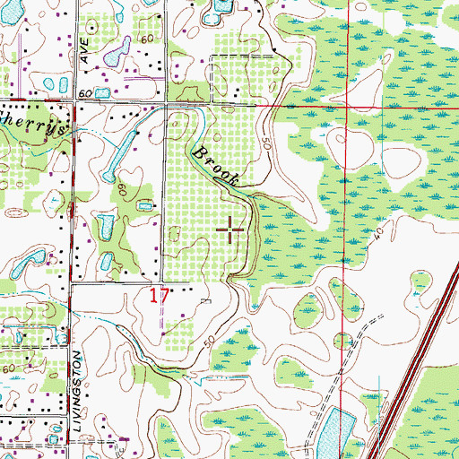 Topographic Map of Sherry Brook Lane, FL