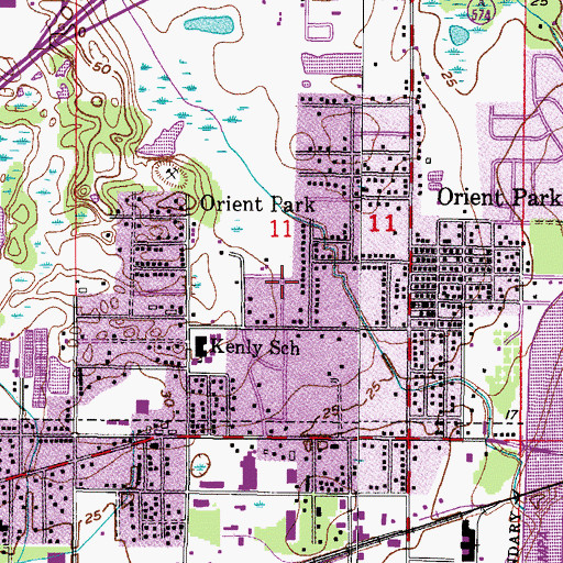 Topographic Map of Spillers, FL
