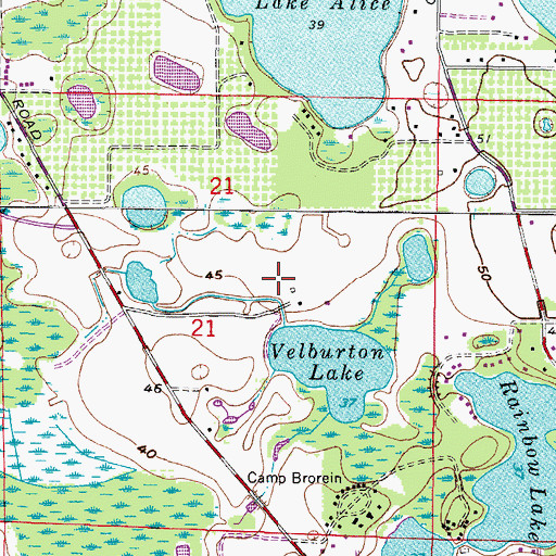 Topographic Map of Steeplechase, FL