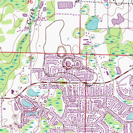 Topographic Map of Sugarwood Grove, FL