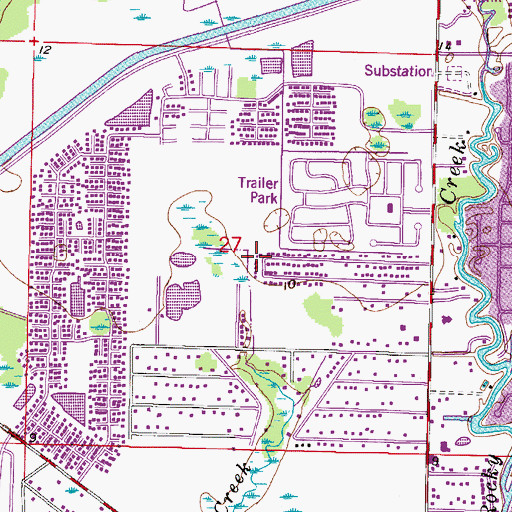 Topographic Map of Sunray Estates, FL