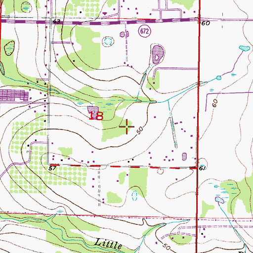 Topographic Map of The Estates at Bullfrog Creek, FL