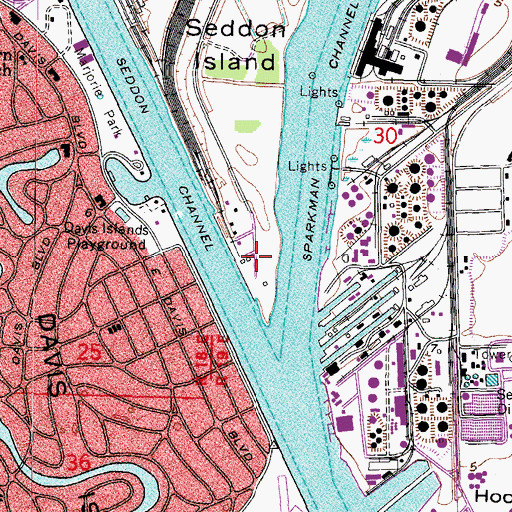 Topographic Map of The Pointe at Harbour Island, FL