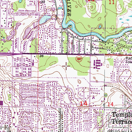Topographic Map of Theresa Arbor, FL