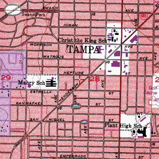Topographic Map of Van Diver Place, FL