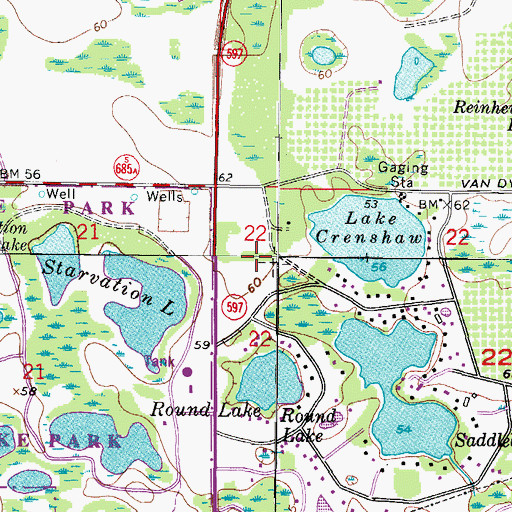 Topographic Map of Van Dyke Commons, FL