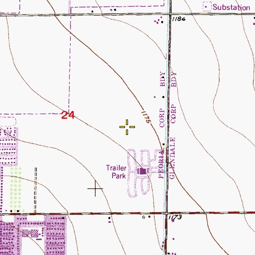 Topographic Map of Fairwood VIII, AZ