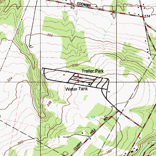 Topographic Map of Green Acres, NY