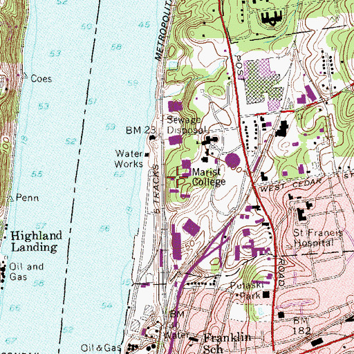 Topographic Map of Byrne House, NY