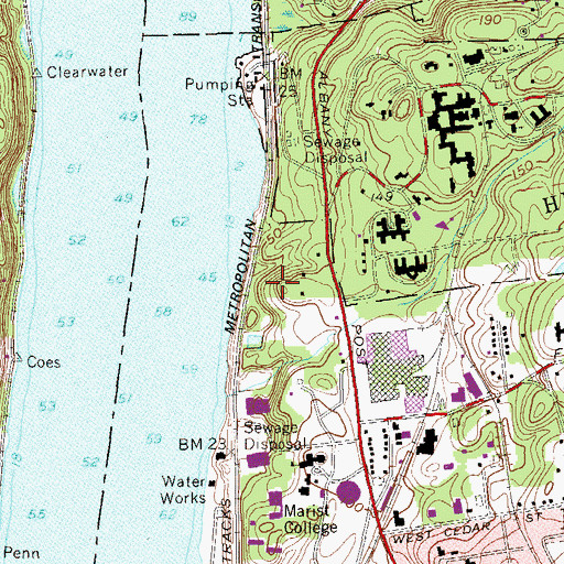 Topographic Map of Fern Tor, NY