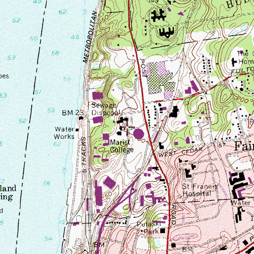Topographic Map of Greystone Hall, NY