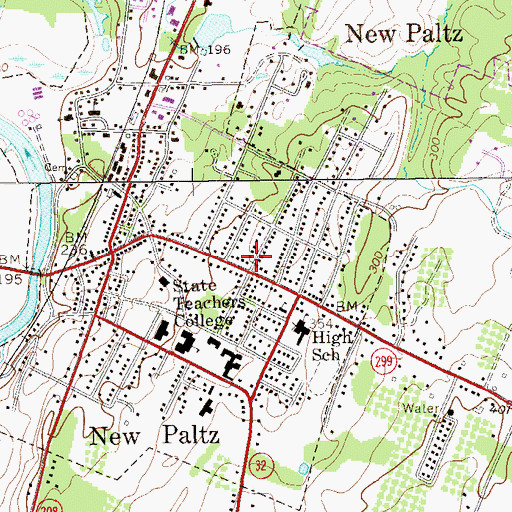 Topographic Map of Saint Andrew's Episcopal Church, NY