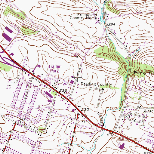 Topographic Map of Exeter Emergency Medical Services, PA