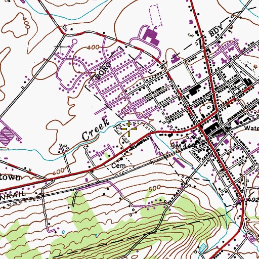 Topographic Map of Fleetwood Park, PA