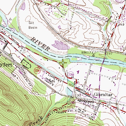 Topographic Map of Allegheny Aqueduct, PA