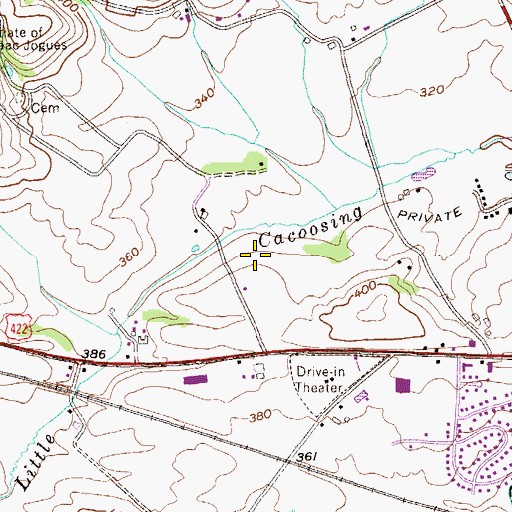 Topographic Map of Calvary Bible Fellowship Church, PA