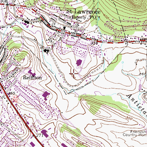 Topographic Map of Exeter Township Community Park, PA