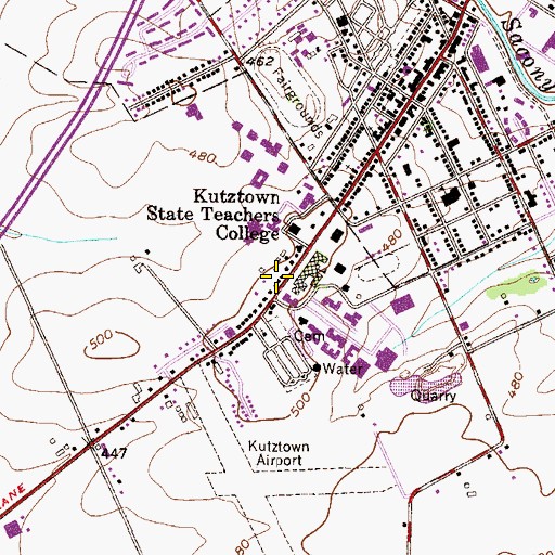 Topographic Map of Maple Manor, PA