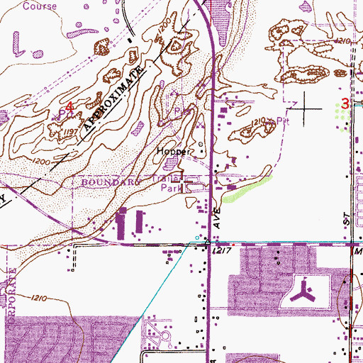 Topographic Map of Hawaiian Village Mobile Home Park, AZ