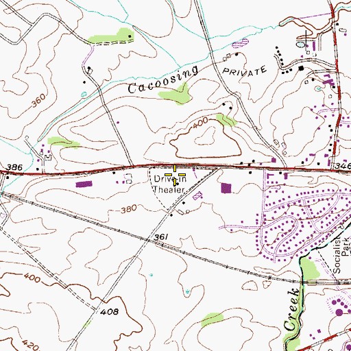 Topographic Map of Sinking Spring Marketplace, PA