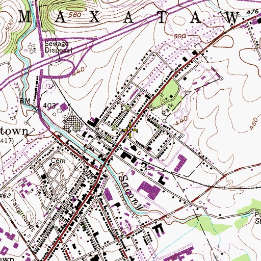 Topographic Map of Saint Barnabas Episcopal Church, PA