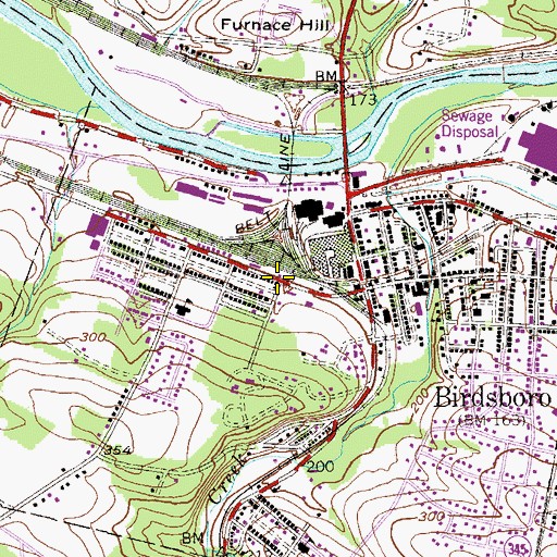 Topographic Map of Saint Paul's United Church of Christ, PA