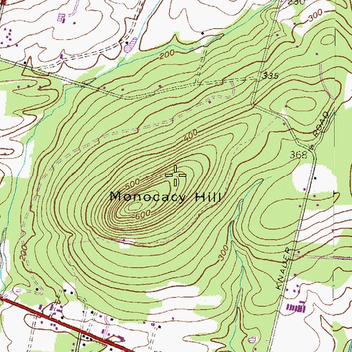 Topographic Map of Monocacy Hill Recreation Area, PA