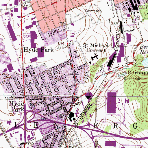 Topographic Map of Muhlenberg Township Water Authority, PA