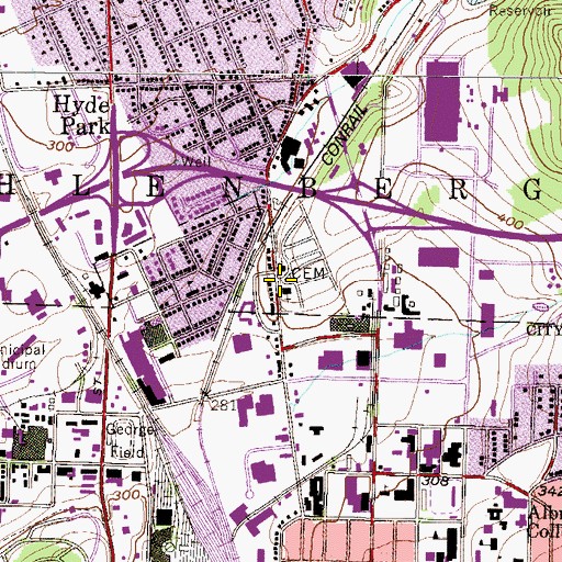 Topographic Map of Grace United Church of Christ, PA
