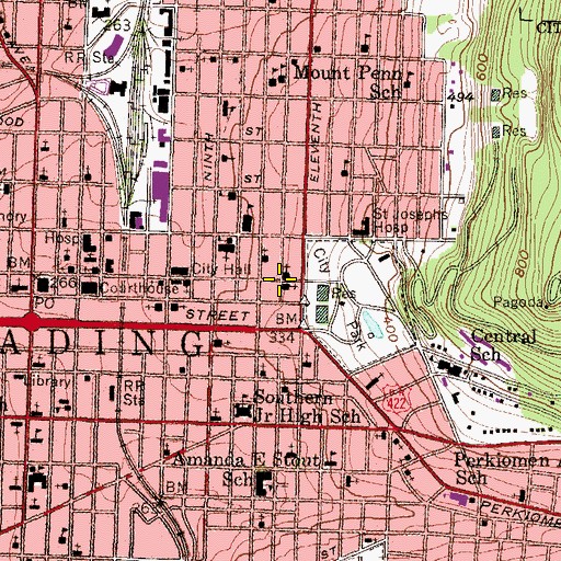 Topographic Map of International Holiness Church, PA