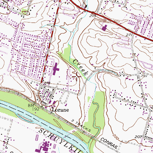 Topographic Map of Sunshine, PA