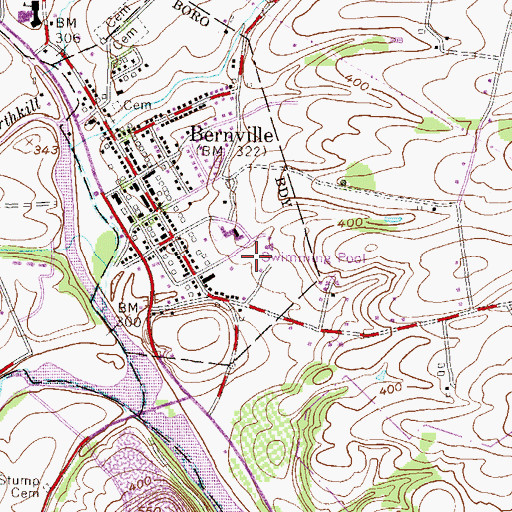 Topographic Map of Umbenhauer Park, PA