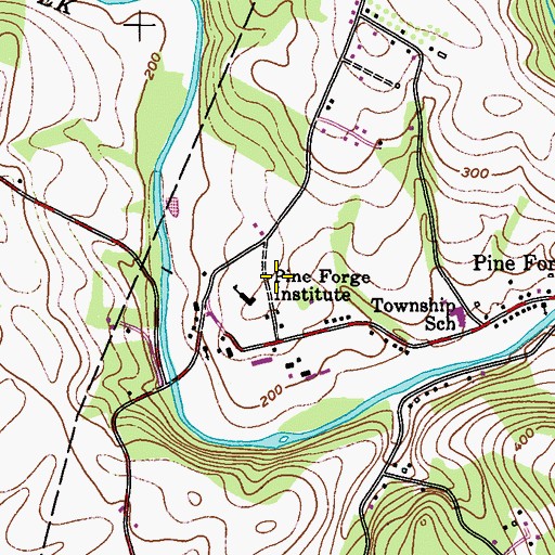 Topographic Map of Wagner Hall, PA