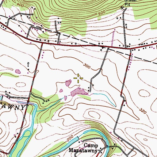 Topographic Map of Woods Edge Open Space, PA