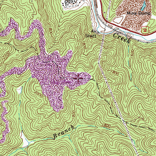 Topographic Map of Mount View High School, WV