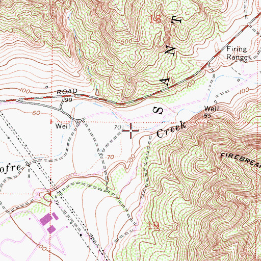 Topographic Map of San Onofre Canyon, CA